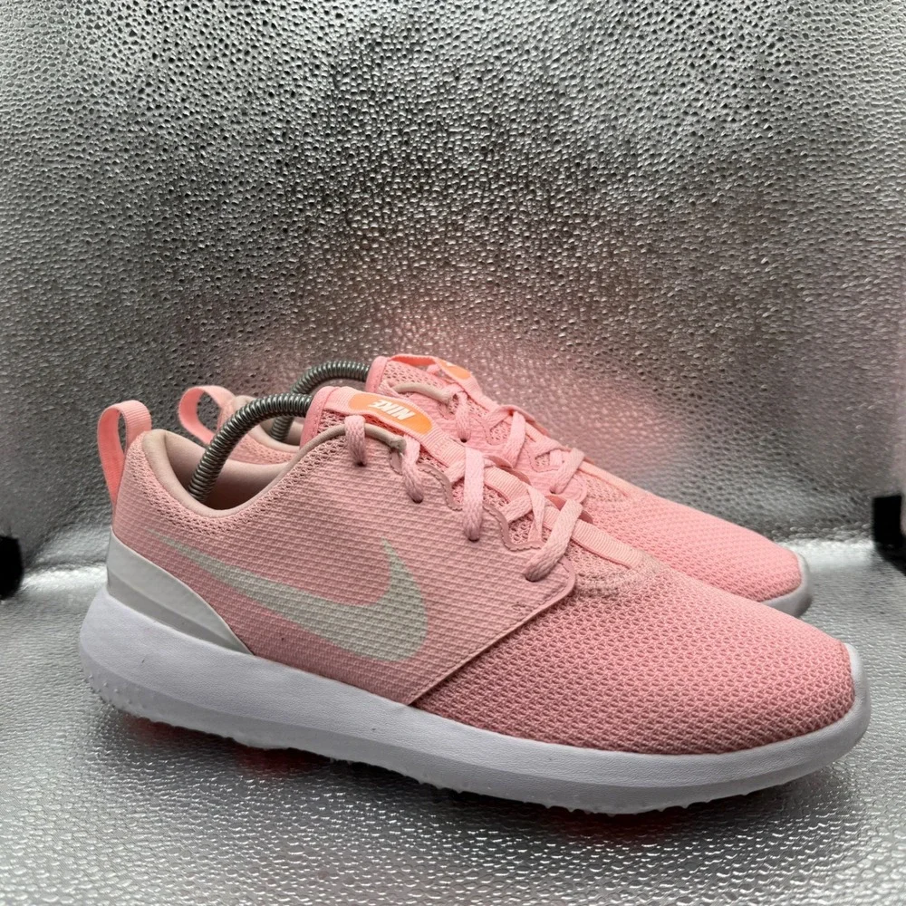 Size 10 Nike Roshe G Golf Shoes Womens Pink Good AA1851-600 Spikeless Mesh